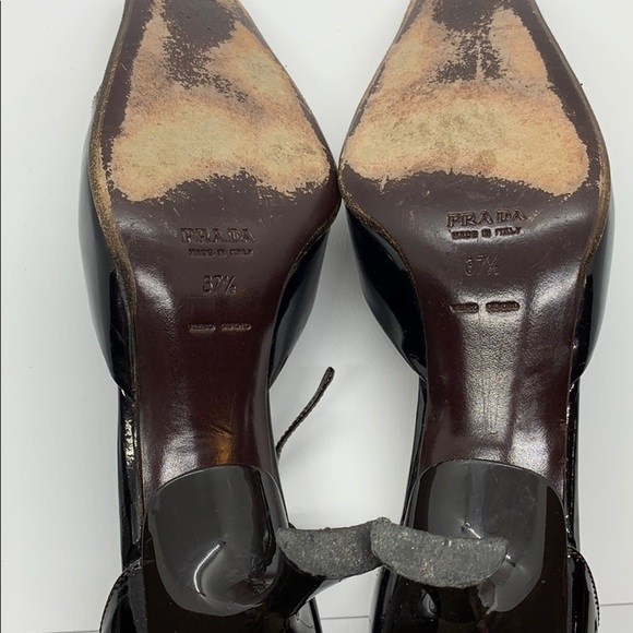 Prada made in Italy patent leather shoes size-37.5 - Picture 9 of 10